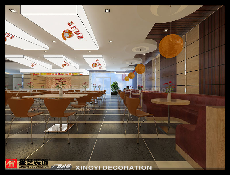 賓陽上光百貨飲食店招待區(qū)設(shè)計(jì)效果