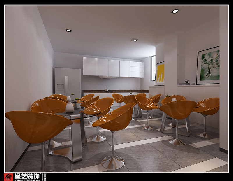 廣西中青旅辦公室員工活動區裝修設計效果圖片