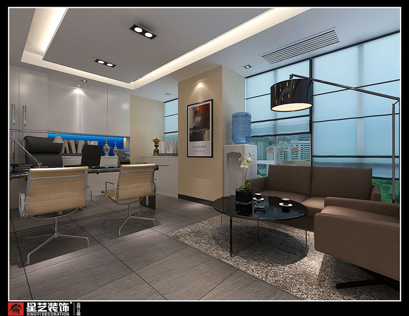 廣西中青旅辦公室副經理辦公室裝修設計效果圖01