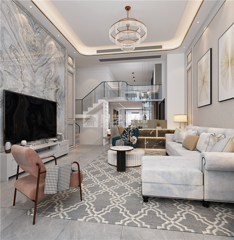 安吉山語城三錯(cuò)156平裝修案例