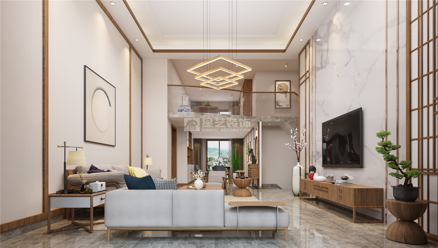 安吉山語城三錯(cuò)156平裝修案例